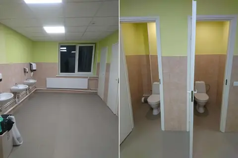 Paigaldatud torustik, WC-potid, valamud ja radiaatorid korteris
